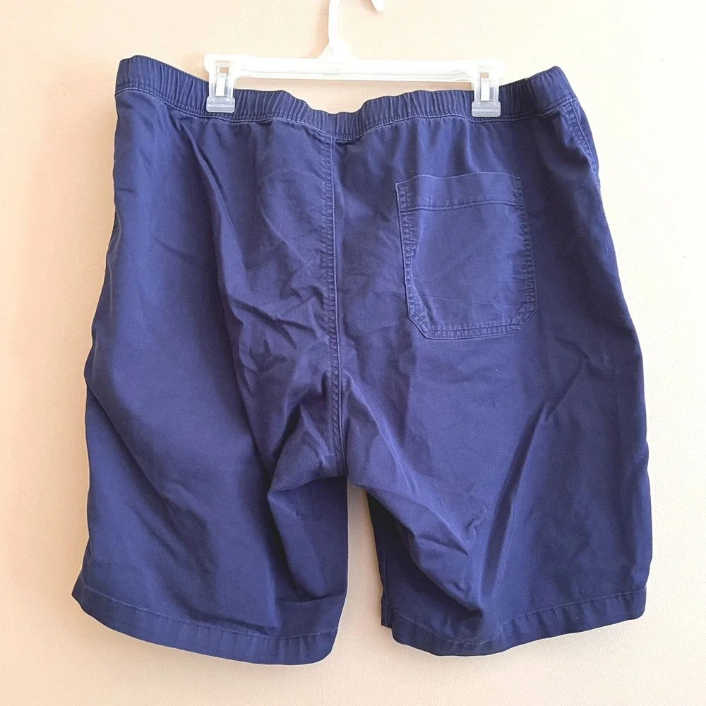 Uniqlo Mens XXL Navy Blue Elastic Waist Casual Twill Shorts 404214 39-42 Waist